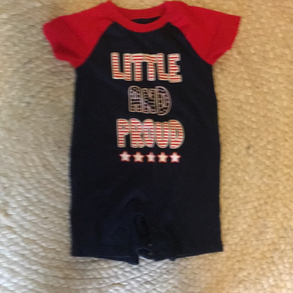 Celebrate patriotic one piece boys summer outfit